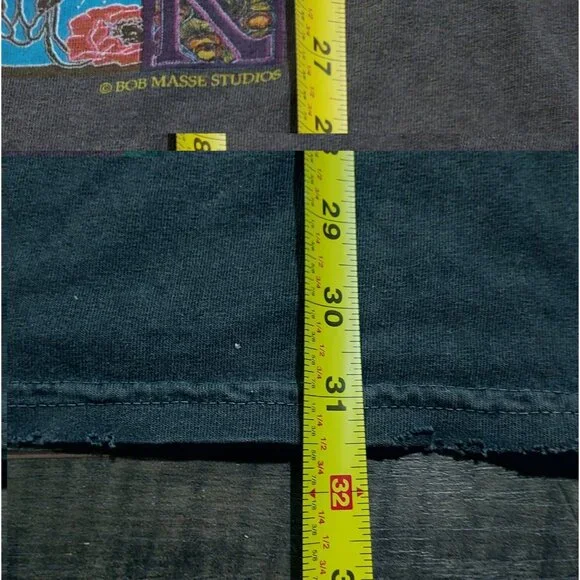 Pink Floyd Shirt XL Gray Destroyed Retro 1966 Marquee London Art Nouveau Poster - Picture 9 of 11